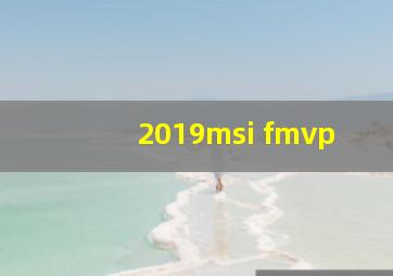 2019msi fmvp